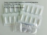 Φάρμακο Suppository Acetaminophen, παρακεταμόλη Suppository για τα μωρά 0,15 - 0,6 γ