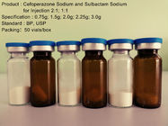 Ξηρά έγχυση Cefoperazone Sulbactam σκονών, αντιβιοτικά κεφαλοσπορίνης