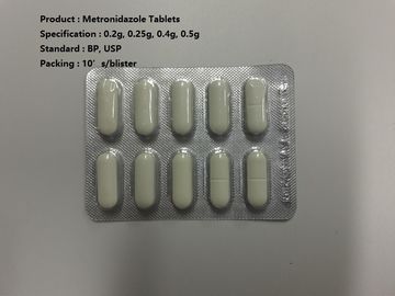 Ταμπλέτες 0.2g, 0.25g, 0.4g, προφορικά φάρμακα Metronidazole 0.5g