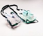 Tranparent/πράσινη μίας χρήσης Nebulizer ιατρικών συσκευών μάσκα οξυγόνου με το σωλήνα